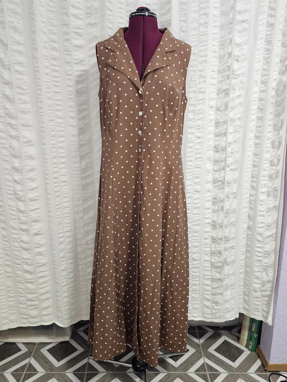 Pretty Woman Vivian Ward Vibes Brown Polka Dot Dress Julia Roberts Evening Dress